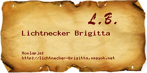 Lichtnecker Brigitta névjegykártya